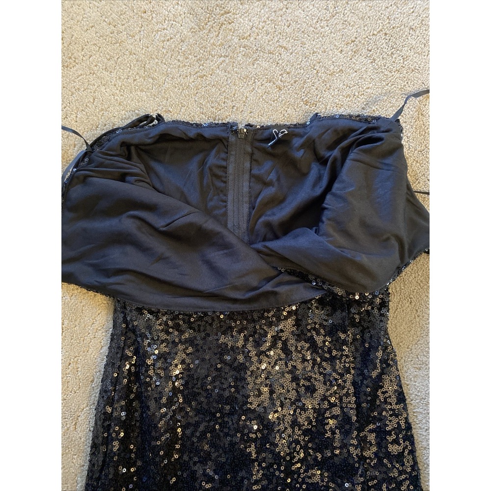 WINDSOR BLACK SEQUIN WRAP-FRONT ROMPER HIGH WAIST FITTED SHORTS‎ SIZE XS - Picture 15 of 16